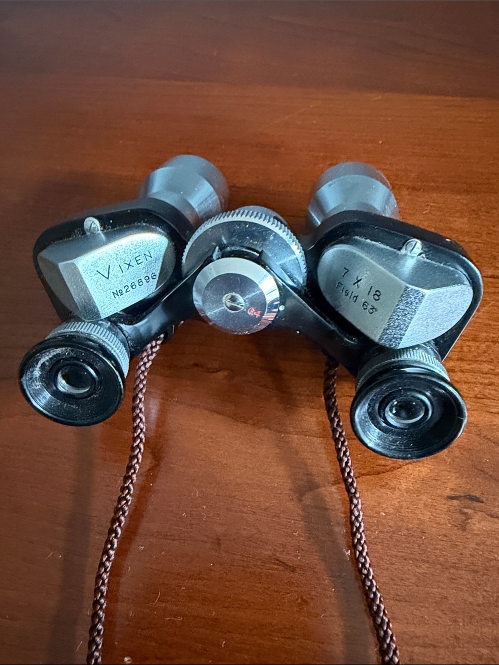 Vixen opera glasses with case. Bent. Needs repair to focus